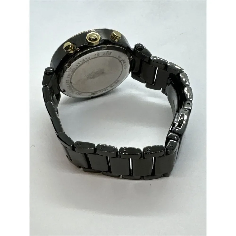 Michael Kors Parker MK6107 Womens Black Stainless Steel Analog Dail Watch JNA440